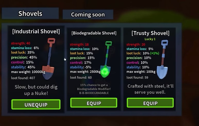 Industrial Shovel in Dig It