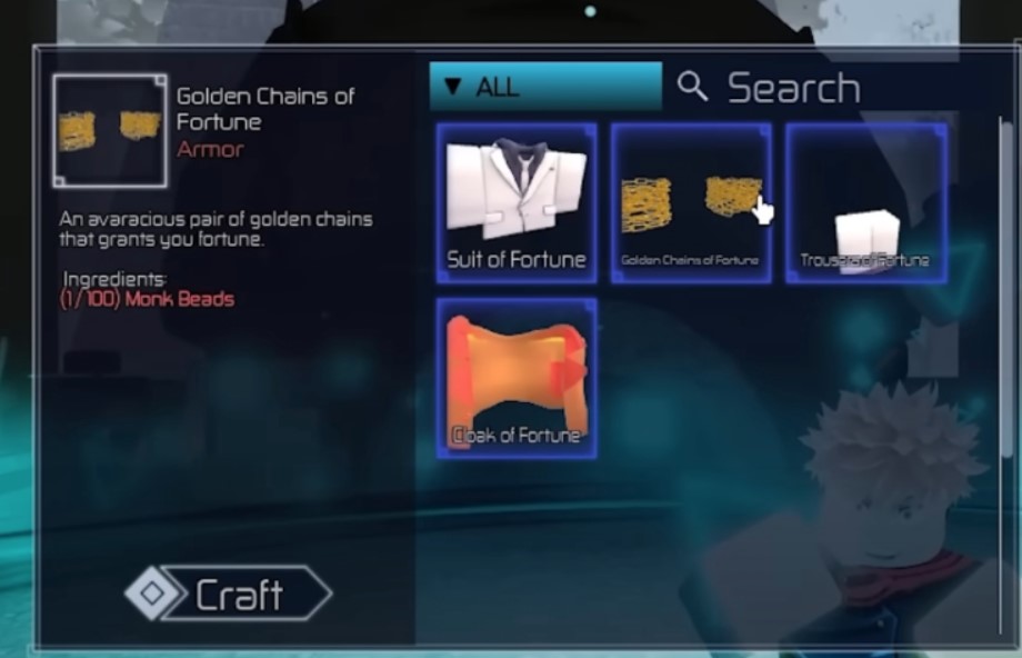 Jujutsu Infinite: How to Get Golden Chains of Fortune