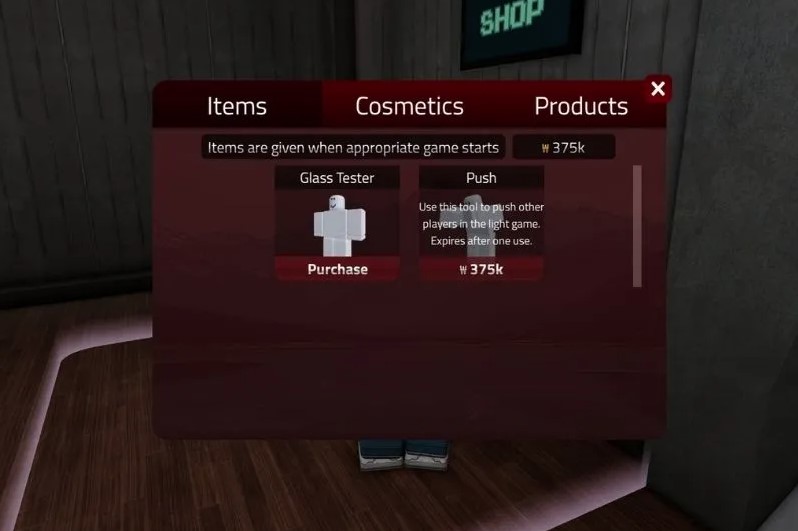 Push Item in Shrimp Game