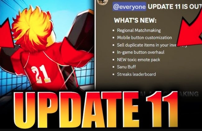 Volleyball Legends Update 11 - New Codes, Sanu Buff and New Features