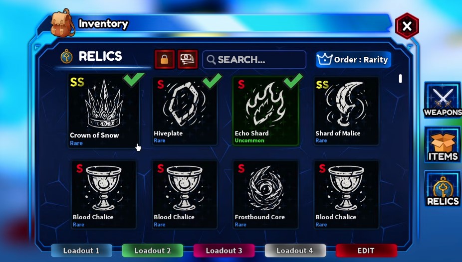 Arise Crossover Loadout System Guide – How to Use, Save & Switch Relics