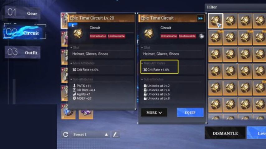 Crystal of Atlan Circuits Guide – Best Types, Stats, and Upgrade Tips