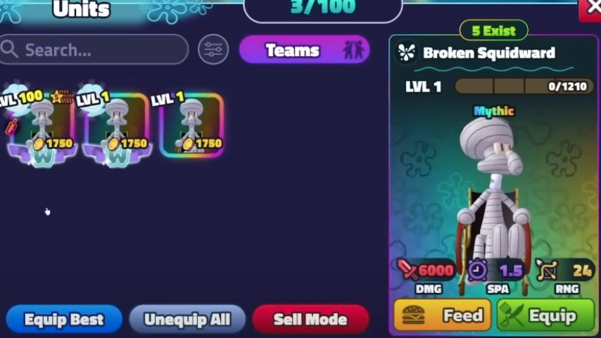 How to Get and Maximize Broken Squidward in Spongebob Tower Defense Season 7 (Update 27)