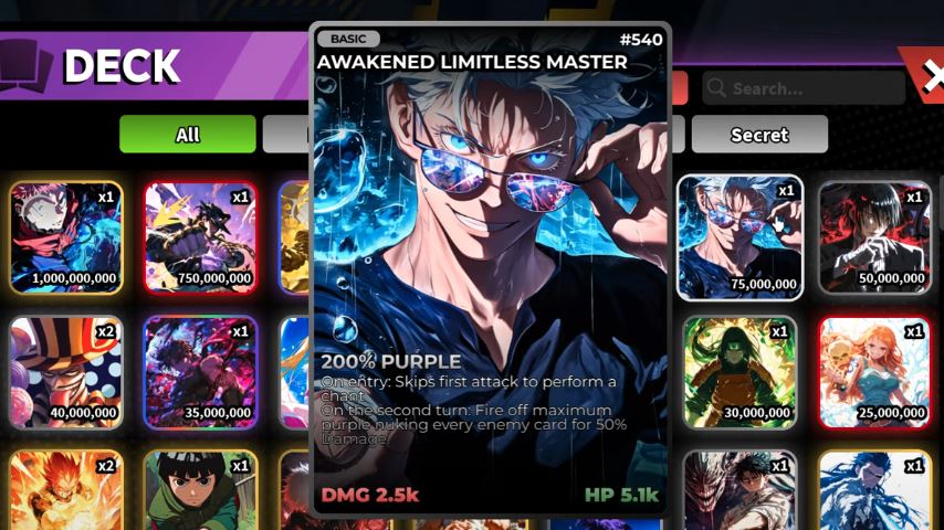 How to Get Awakened Limitless Master in Anime Card Clash (Full Questline Guide)