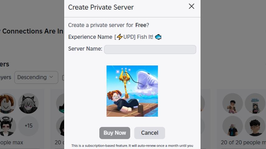How to Make a Free Private Server in Fish It