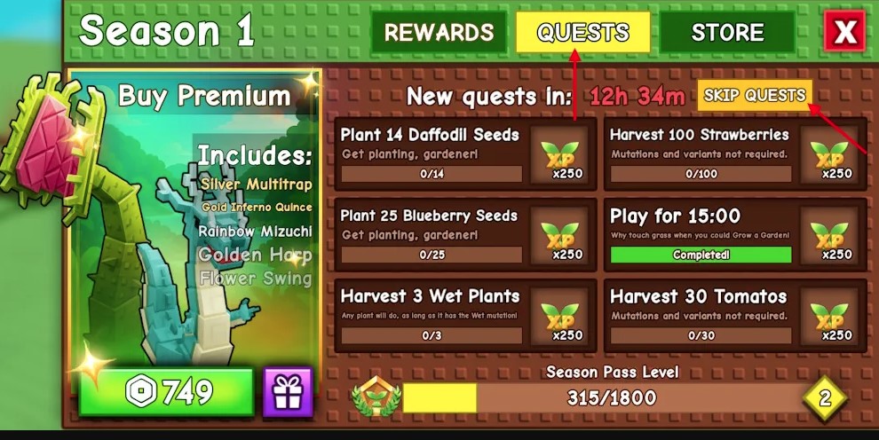 Grow a Garden Season 1 Pass Guide – All Rewards, Cost, Tiers, and How to Level Up Fast