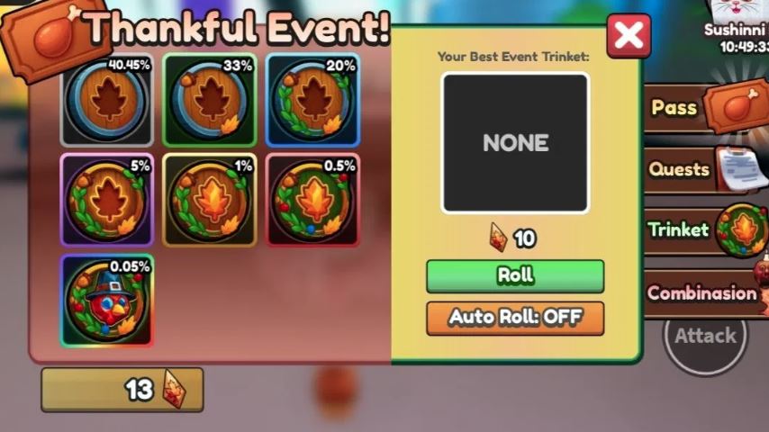 Brainrot Evolution Thanksgiving Update – How to Get Thankful Shards & Best Trinkets