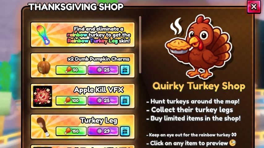 Hypershot Turkey Hunt Event Guide - How to Get Turkey Legs and All Thanksgiving Rewards
