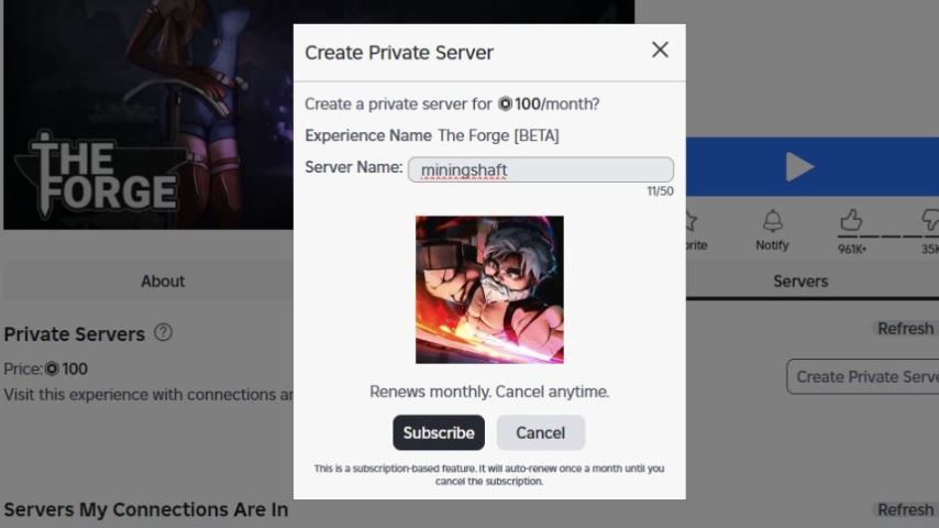 How to Create a Private Server in The Forge (Roblox) – Cost, Settings, and Benefits