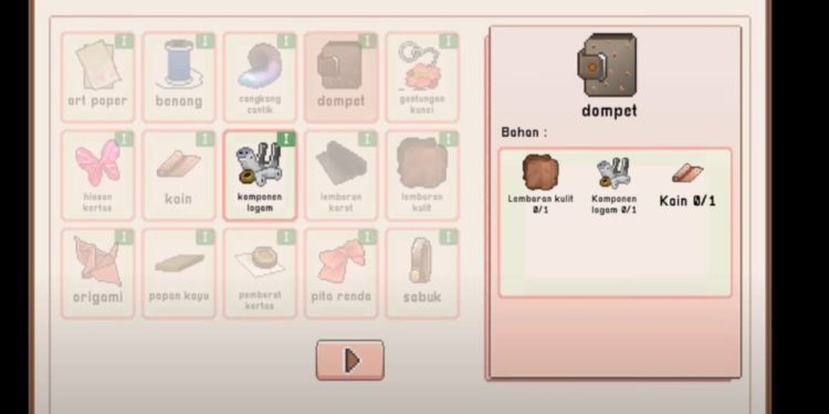 Cara Mendapatkan Dompet di Cisini Stories Beserta Lembaran Kulit, Komponen Logam dan Kain