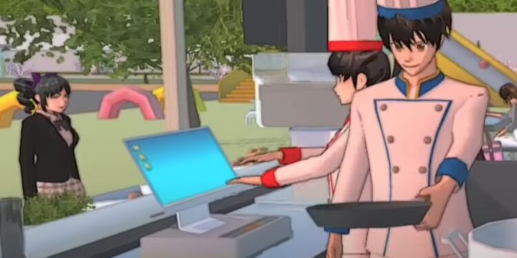 ID Warung Seblak Prasmanan di Sakura School Simulator