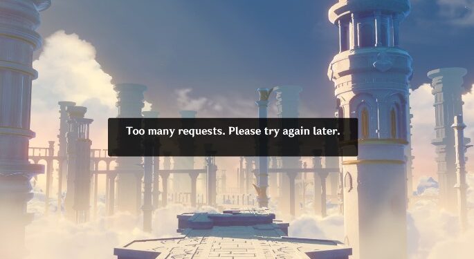 Cara Mengatasi "Too Many Requests Please Try Again Later" di Genshin Impact