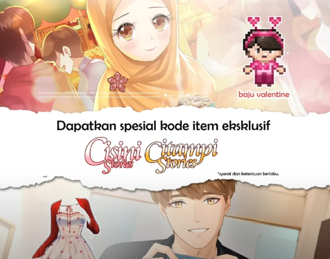 Cara Mendapatkan Baju Valentine Citampi Stories dan Dress Valentine Cisini Stories
